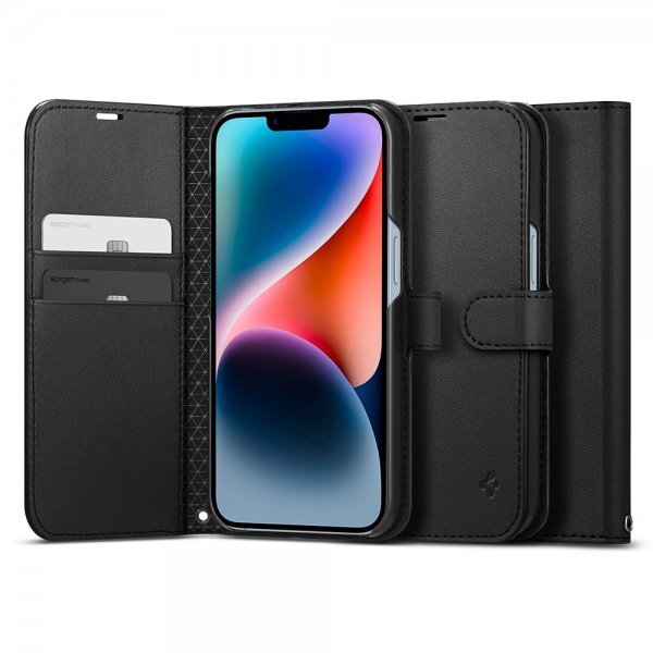 Spigen iPhone 13/iPhone 14 Cover Wallet S Sort