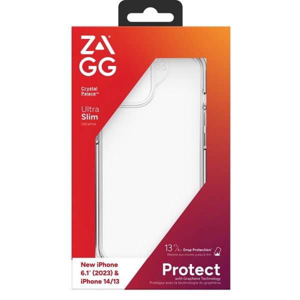 ZAGG iPhone 13/iPhone 14/iPhone 15 Cover Crystal Palace Transparent