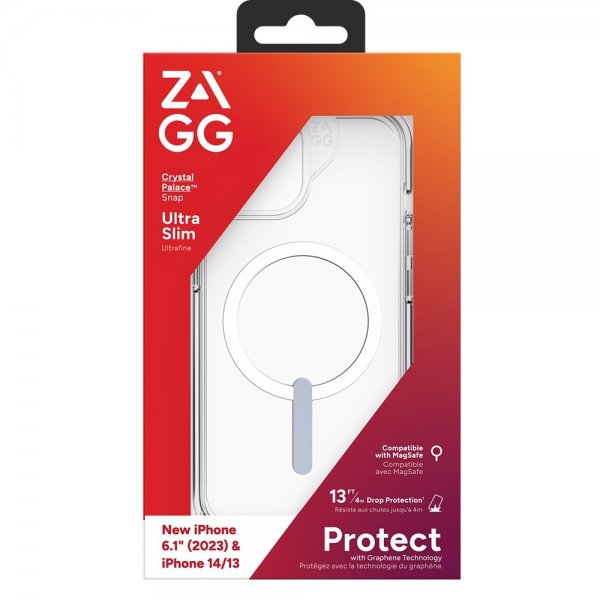 ZAGG iPhone 13/iPhone 14/iPhone 15 Cover Crystal Palace Snap Clear