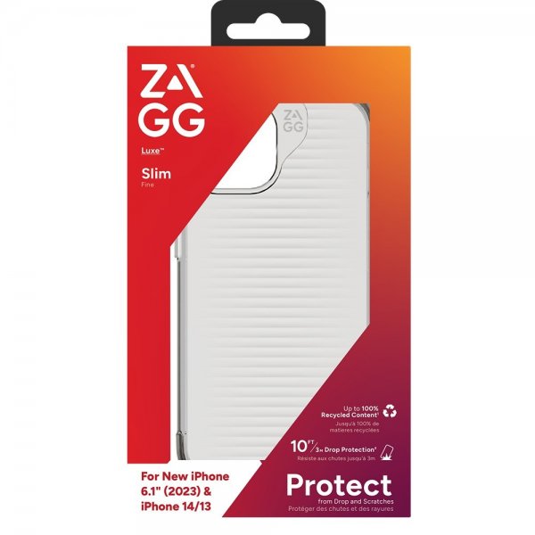 ZAGG iPhone 13/iPhone 14/iPhone 15 Cover Luxe Transparent