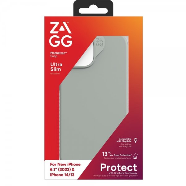 ZAGG iPhone 13/iPhone 14/iPhone 15 Cover Manhattan Snap Sage