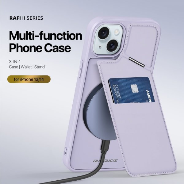 Dux Ducis iPhone 13/iPhone 14 Cover Rafi II Series MagSafe Lilla
