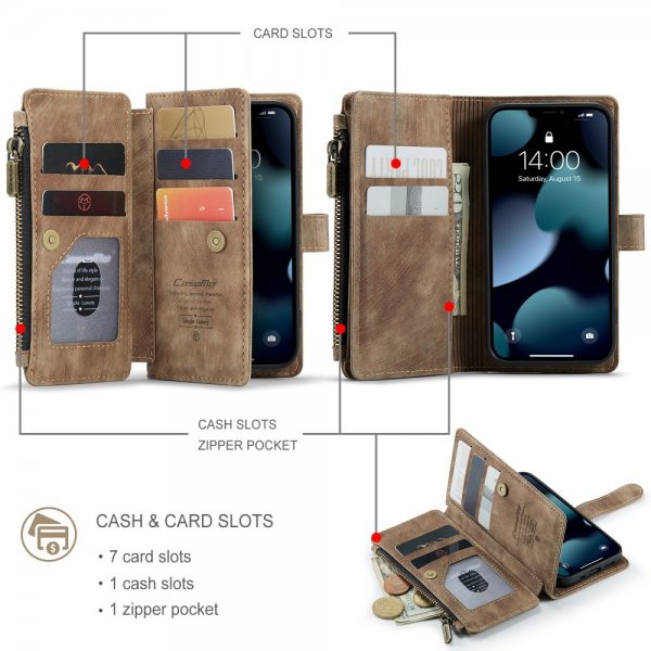 CaseMe iPhone 13 Mini Cover C30 Serie Brun