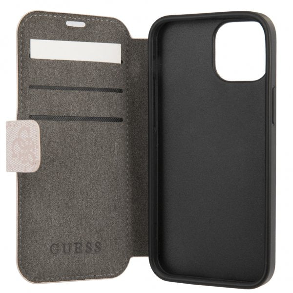 Guess iPhone 13 Mini Cover Metal Logo Rosa