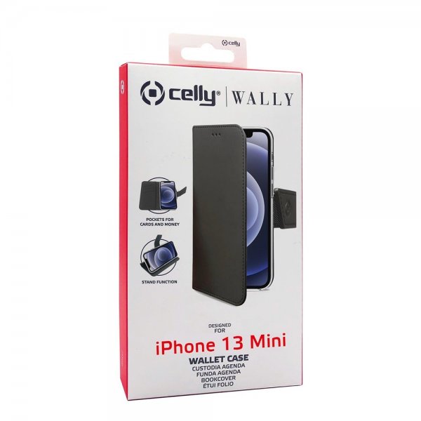 Celly iPhone 13 Mini Cover Wally Wallet Case Sort