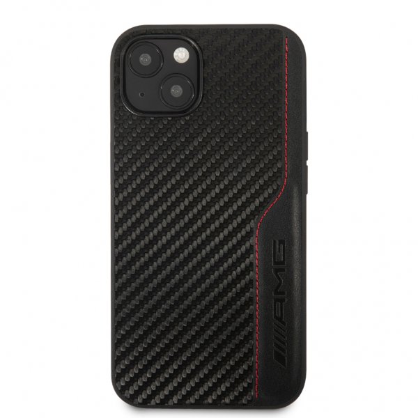 AMG iPhone 13 Mini Cover Carbon Effect Stitching Sort