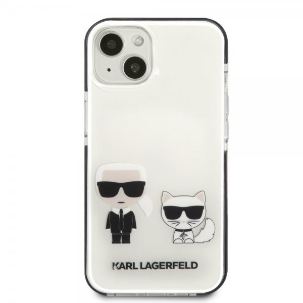 Karl Lagerfeld iPhone 13 Mini Cover Karl & Choupette Hvid