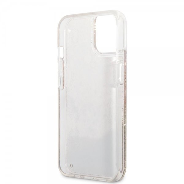 Guess iPhone 13 Mini Cover Liquid Glitter Paisley Pattern Guld