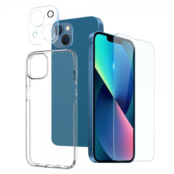 Northjo iPhone 13 Mini Cover med Skærmbeskyttelse og Kamerabeskyttelse 3-i-1