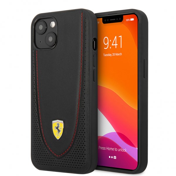 Ferrari iPhone 13 Mini Skal Perforeret Sort