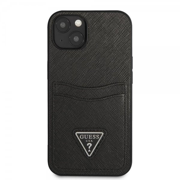 Guess iPhone 13 Mini Cover Saffiano Double Cardslot Sort