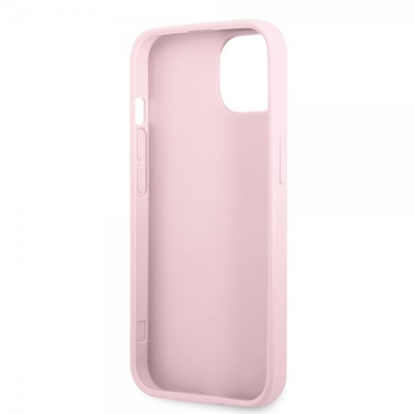 Guess iPhone 13 Mini Cover Saffiano Metal Logo Lilla