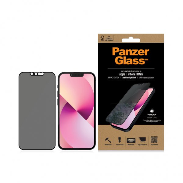 PanzerGlass iPhone 13 Mini Skærmbeskyttelse Edge-to-Edge Case Friendly Privacy