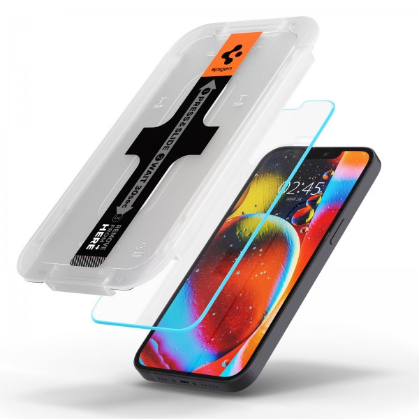 Spigen iPhone 13 Mini Skærmbeskytter GLAS.tR EZ Fit 2-pak