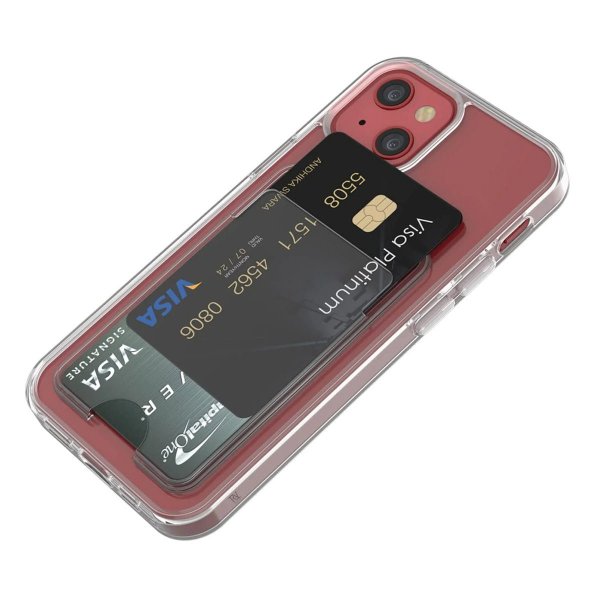 Rvelon iPhone 13 Cover Kortholder Transparent