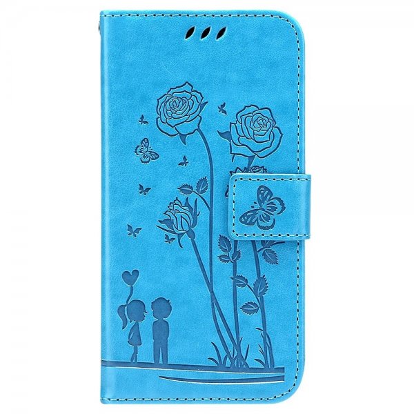 iPhone 13 Pro Etui Blomstret Mønster Blå