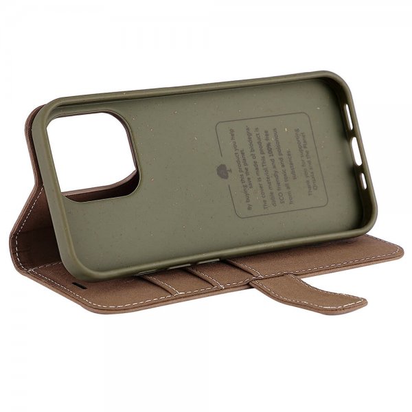 Onsala iPhone 13 Pro Etui ECO Wallet Brun