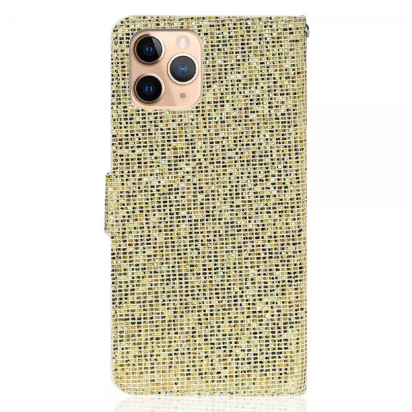 iPhone 13 Pro Cover Glitter Stribe Guld