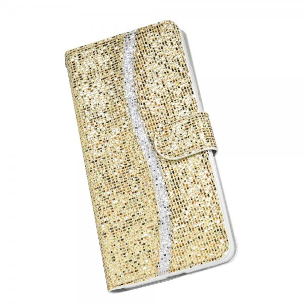 iPhone 13 Pro Cover Glitter Stribe Guld