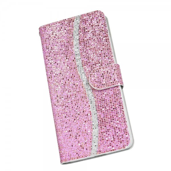 iPhone 13 Pro Cover Glitter Stribe Rosa
