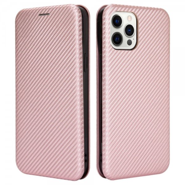 iPhone 13 Pro Cover Kulfibertekstur Rosaguld