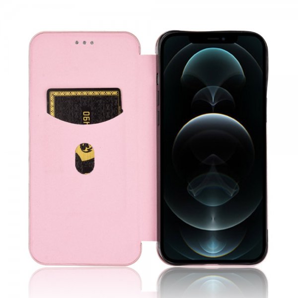 iPhone 13 Pro Cover Kulfibertekstur Rosaguld