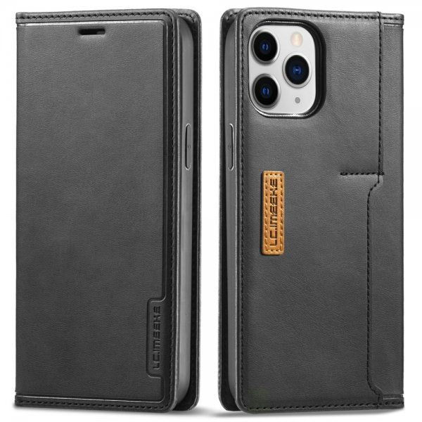 Lc.Imeeke iPhone 13 Pro Cover Kortrum Udenpå Sort