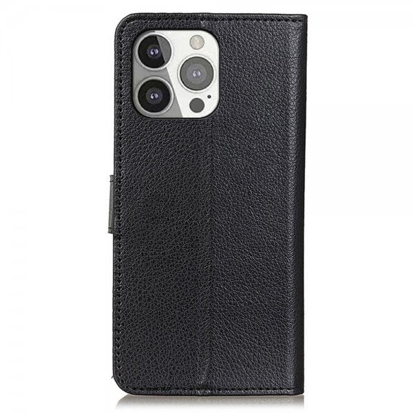 Nordic Covers iPhone 13 Pro Cover Litchi Raven Black