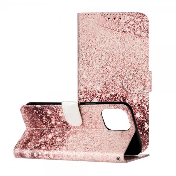 iPhone 13 Pro Cover Motiv Rosa Glitter