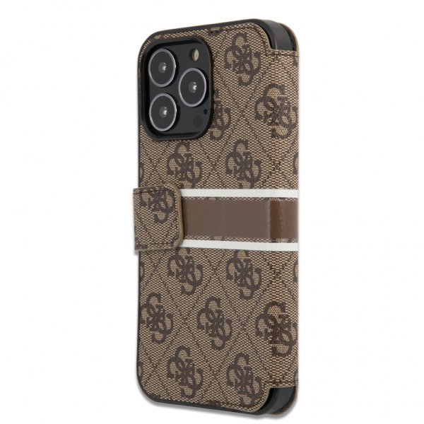Guess iPhone 13 Pro Cover Printed Stripe Brun
