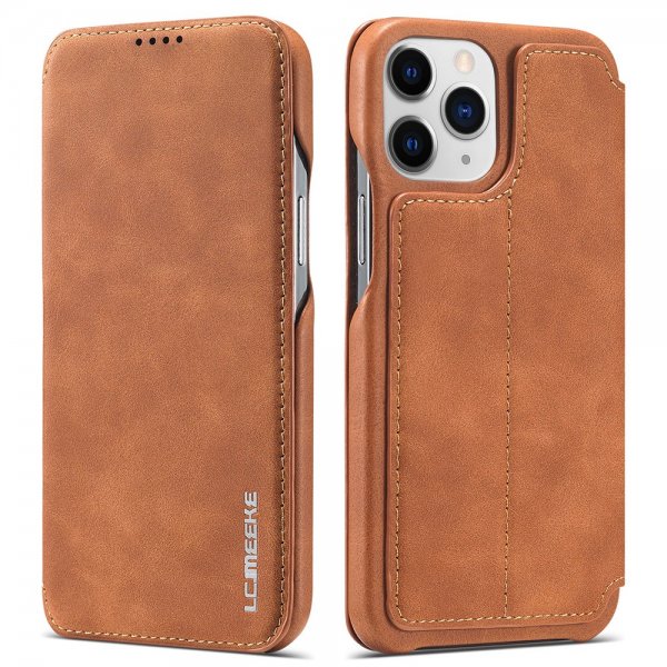 Lc.Imeeke iPhone 13 Pro Cover Retro Brun