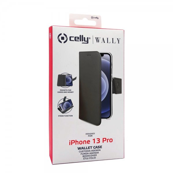 Celly iPhone 13 Pro Etui Wally Wallet Case Sort