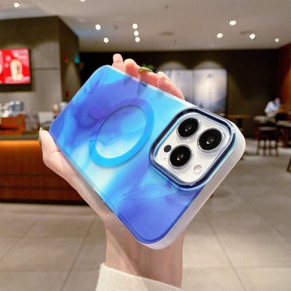 iPhone 13 Pro Cover Mønster Abstrakt Blå