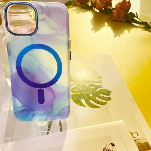 iPhone 13 Pro Cover Mønster Abstrakt Blå