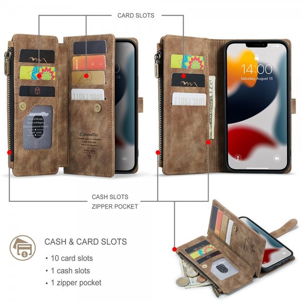 CaseMe iPhone 13 Pro Max Cover C30-serien Brun