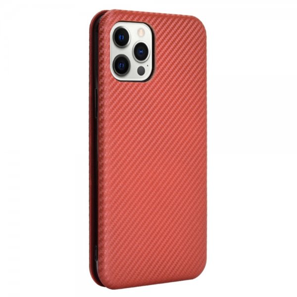 iPhone 13 Pro Max Cover Kulfibertekstur Brun
