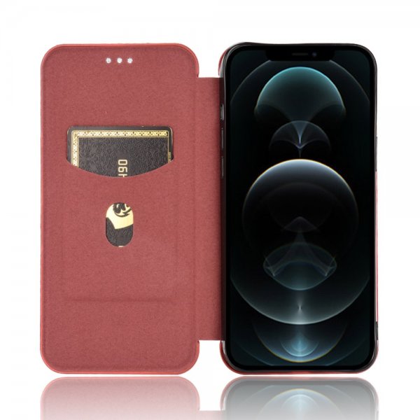 iPhone 13 Pro Max Cover Kulfibertekstur Brun