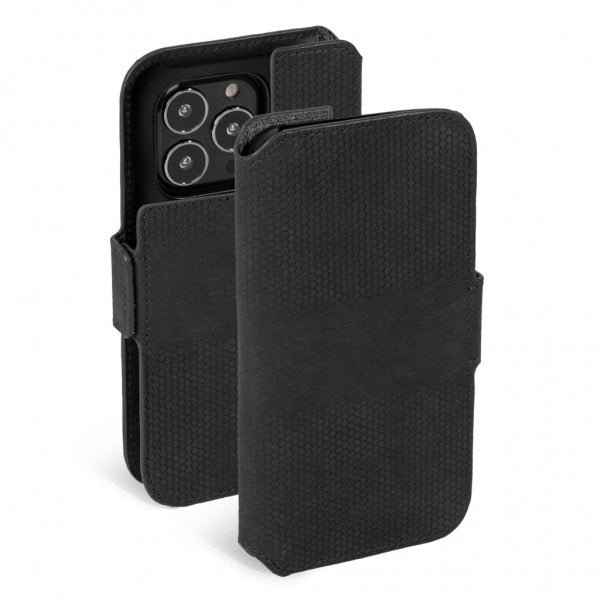 Krusell iPhone 13 Pro Max Etui Leather PhoneWallet Sort