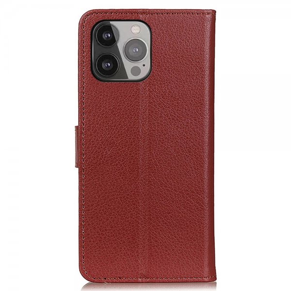 Nordic Covers iPhone 13 Pro Max Cover Litchi Brun