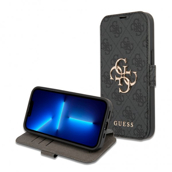 Guess iPhone 13 Pro Max Cover Metal Logo Grå