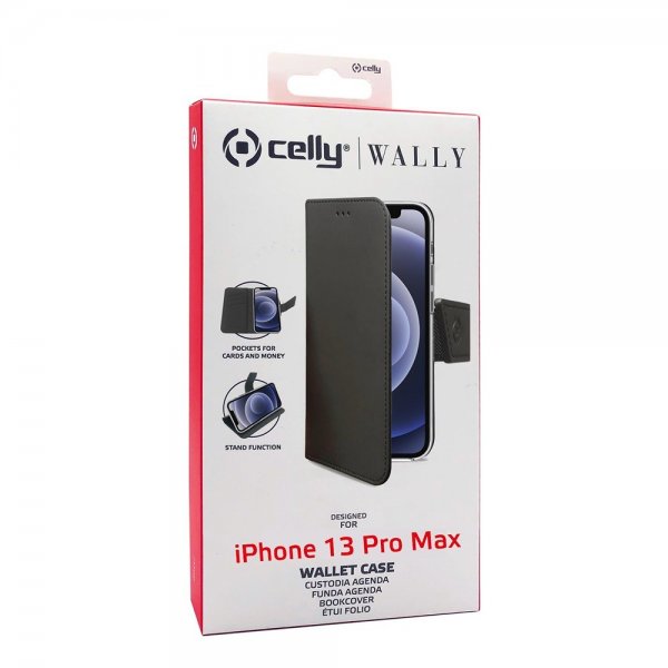 Celly iPhone 13 Pro Max Cover Wally Wallet Case Sort