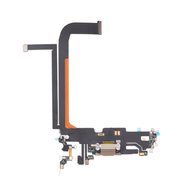 iPhone 13 Pro Max Opladningsport med Flexkabel Original - Guld