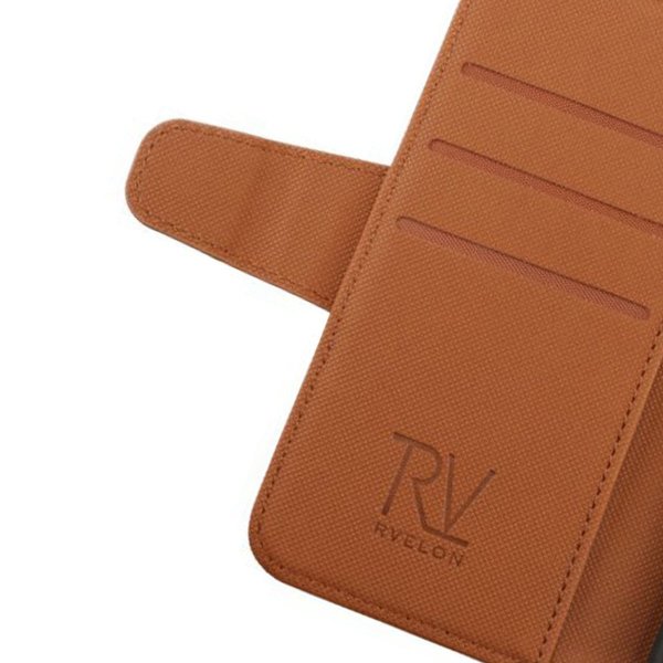 Rvelon iPhone 13 Pro Max Etui Udfoldeligt Kortrum Brun