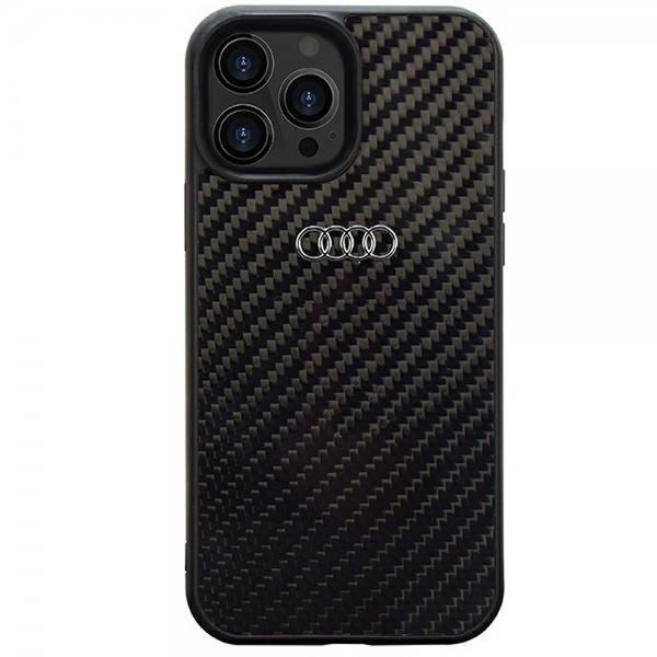 Audi iPhone 13 Pro Max Cover Carbon Fiber Sort