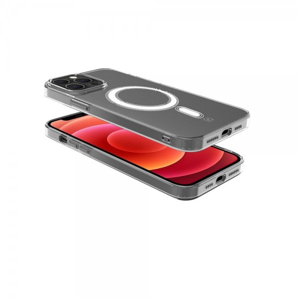 Celly iPhone 13 Pro Max Cover GELSKINMAG MagSafe Transparent