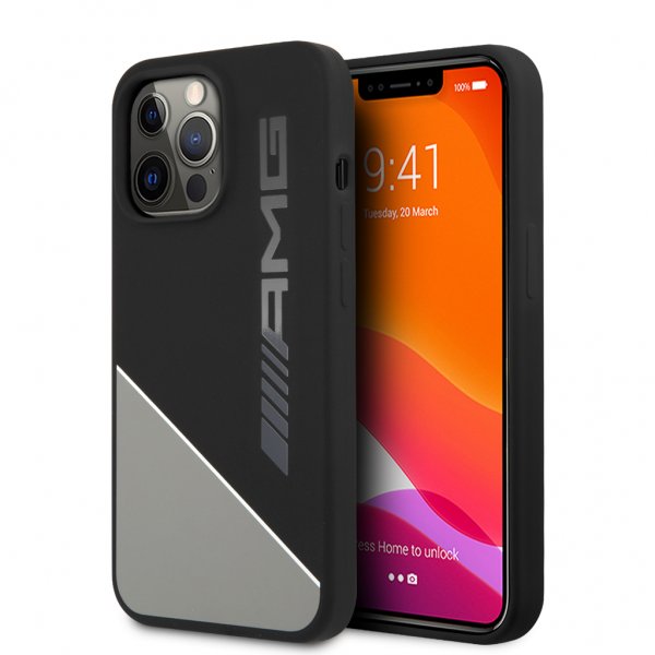 AMG iPhone 13 Pro Max Cover Liquid Silikone Two Tone Grå