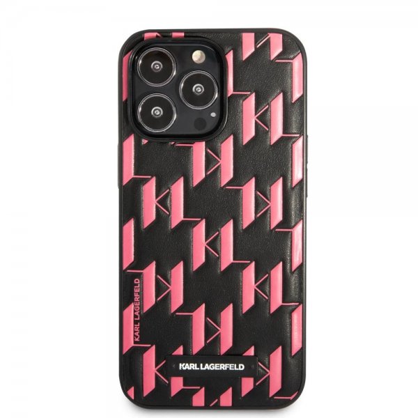 Karl Lagerfeld iPhone 13 Pro Max Cover Monogram Pattern Rosa
