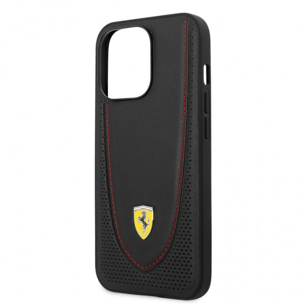 Ferrari iPhone 13 Pro Max Cover Perforeret Sort