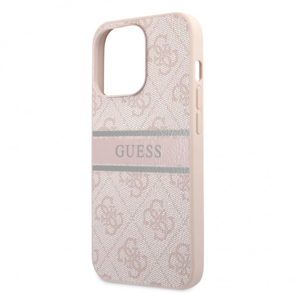 Guess iPhone 13 Pro Max Cover Printed Stripe Rosa