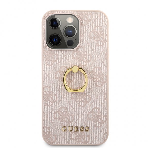 Guess iPhone 13 Pro Max Cover Ring Stand Rosaguld